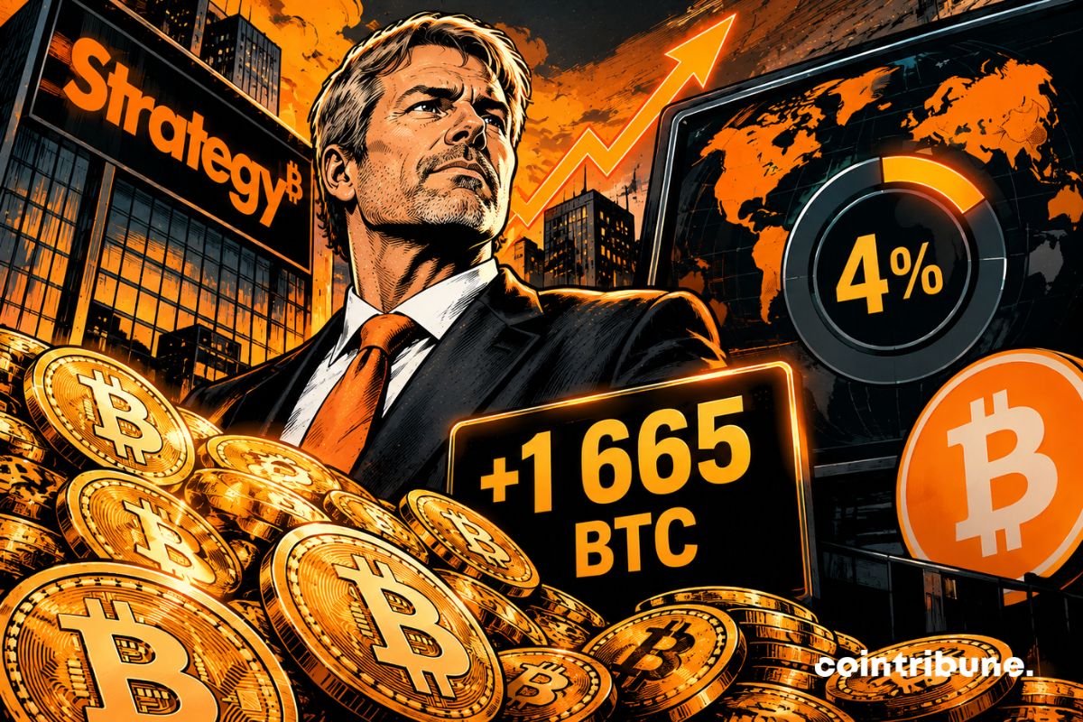 Bitcoin : Strategy dépasse 4 % de l’offre mondiale en achetant 1 665 BTC supplémentaires